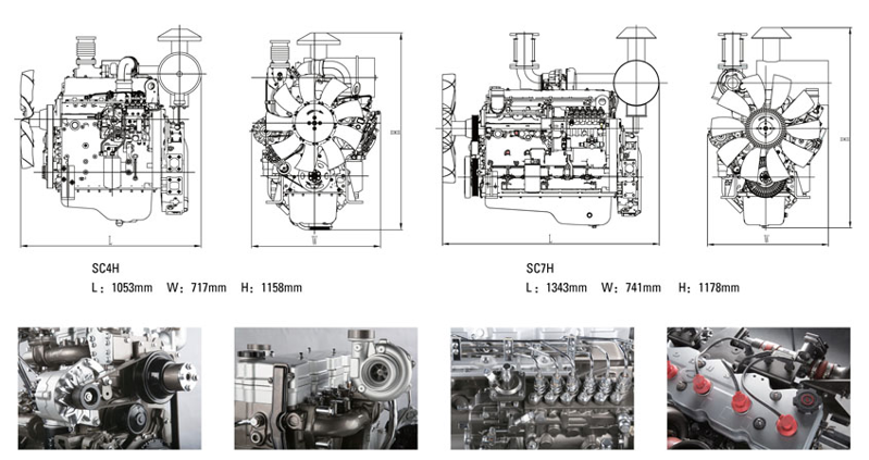 上柴H系列柴油發(fā)電機(jī)組外形尺寸安裝圖
